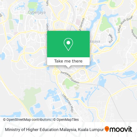 Peta Ministry of Higher Education Malaysia