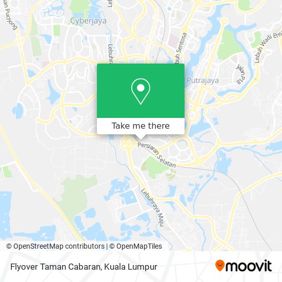 Flyover Taman Cabaran map