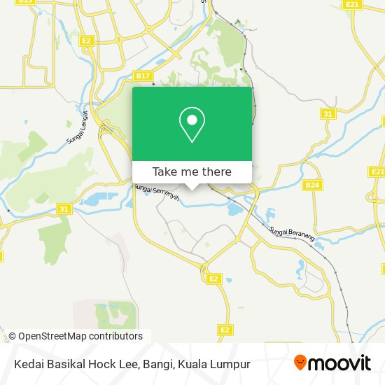 Peta Kedai Basikal Hock Lee, Bangi