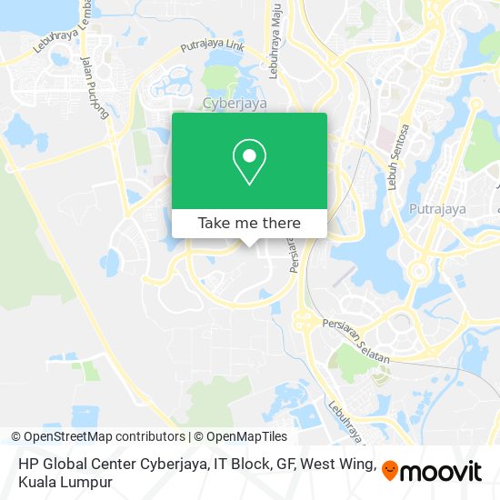 HP Global Center Cyberjaya, IT Block, GF, West Wing map