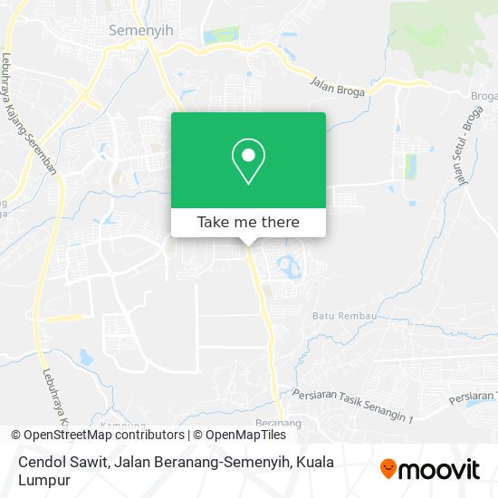 Cendol Sawit, Jalan Beranang-Semenyih map