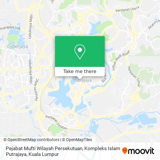 Pejabat Mufti Wilayah Persekutuan, Kompleks Islam Putrajaya map