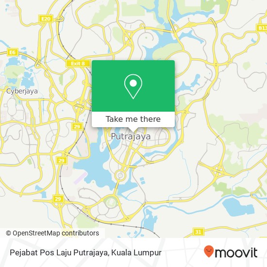 Pejabat Pos Laju Putrajaya map