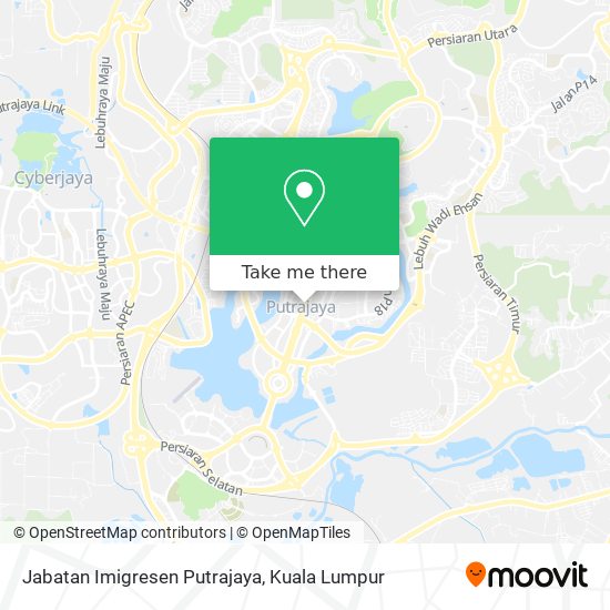Jabatan Imigresen Putrajaya map