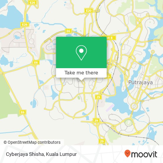 Cyberjaya Shisha map
