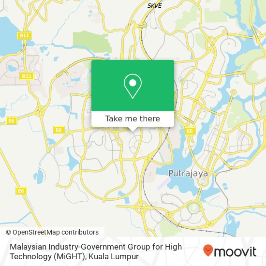 Malaysian Industry-Government Group for High Technology (MiGHT) map