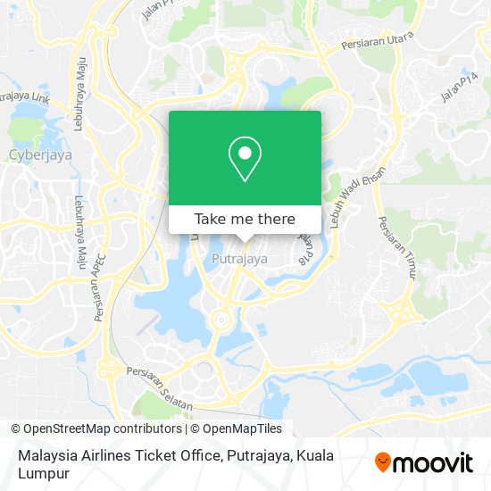 Peta Malaysia Airlines Ticket Office, Putrajaya