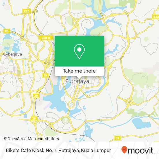 Bikers Cafe Kiosk No. 1 Putrajaya map