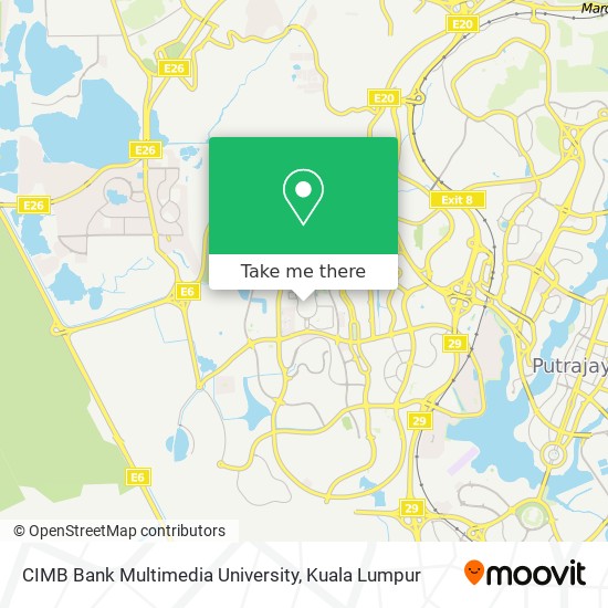 CIMB Bank Multimedia University map
