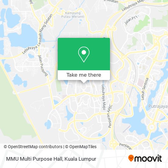 MMU Multi Purpose Hall map