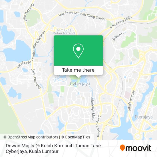 Peta Dewan Majils @ Kelab Komuniti Taman Tasik Cyberjaya