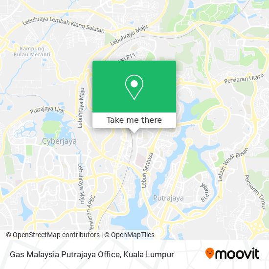 Gas Malaysia Putrajaya Office map