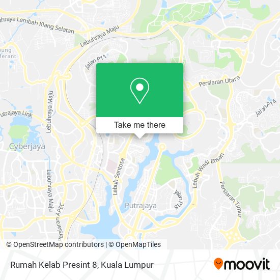 Rumah Kelab Presint 8 map