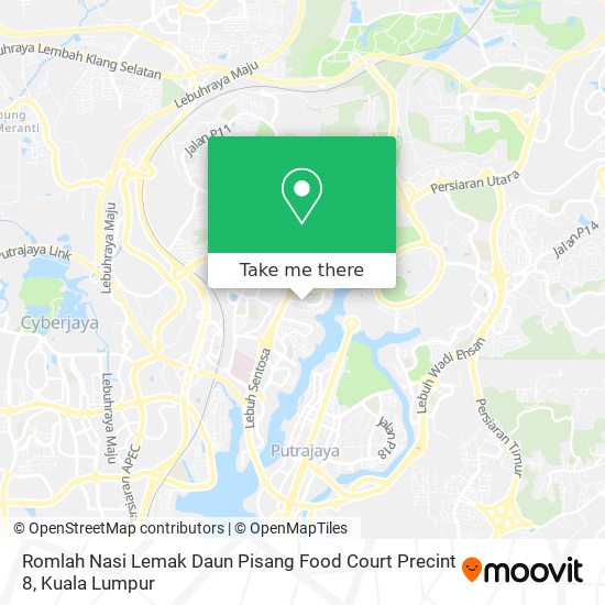 Romlah Nasi Lemak Daun Pisang Food Court Precint 8 map