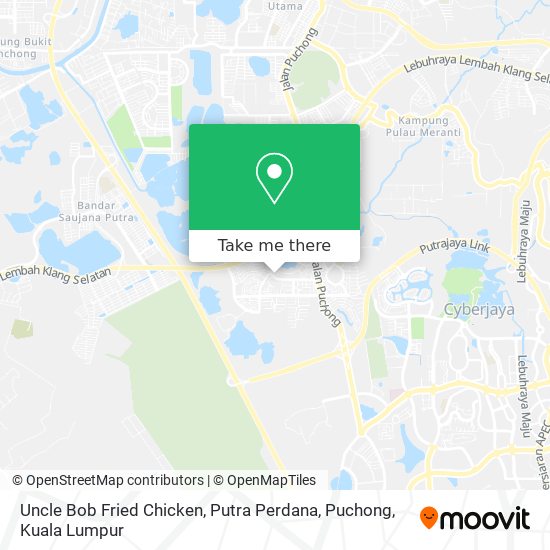 Peta Uncle Bob Fried Chicken, Putra Perdana, Puchong