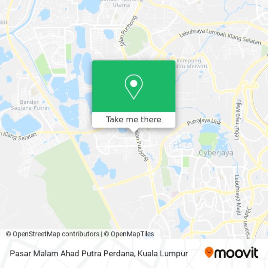 Pasar Malam Ahad Putra Perdana map