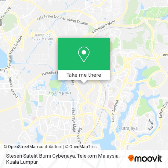 Peta Stesen Satelit Bumi Cyberjaya, Telekom Malaysia