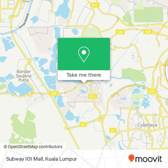 Subway IOI Mall map