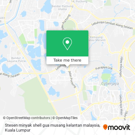 Peta Stesen minyak shell gua musang kelantan malaysia