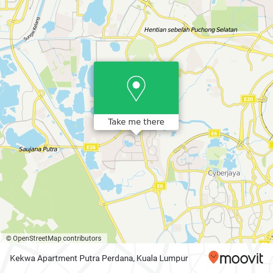 Kekwa Apartment Putra Perdana map