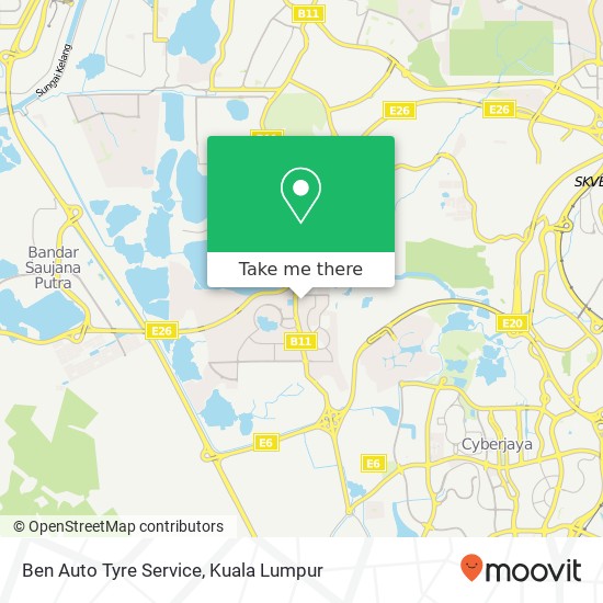 Ben Auto Tyre Service map