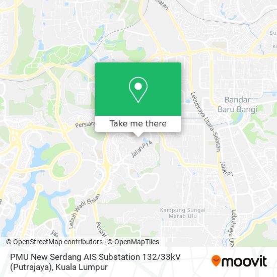 PMU New Serdang AIS Substation 132 / 33kV (Putrajaya) map