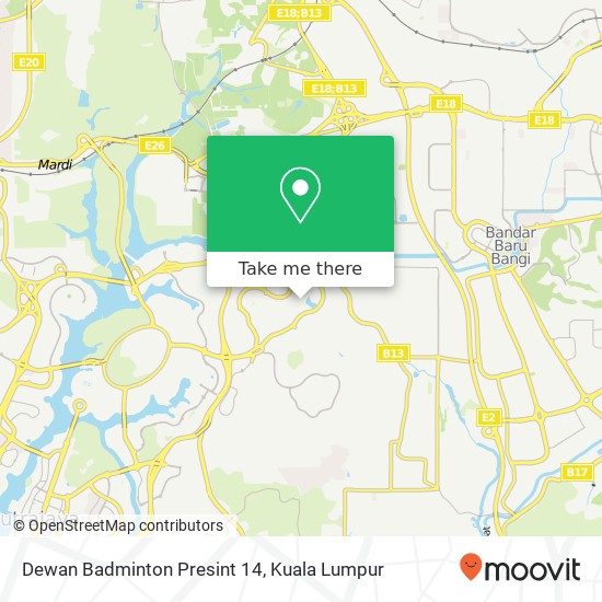 Dewan Badminton Presint 14 map