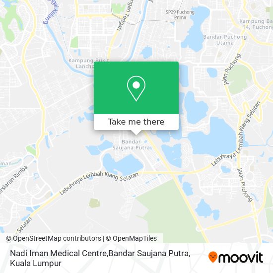 Peta Nadi Iman Medical Centre,Bandar Saujana Putra