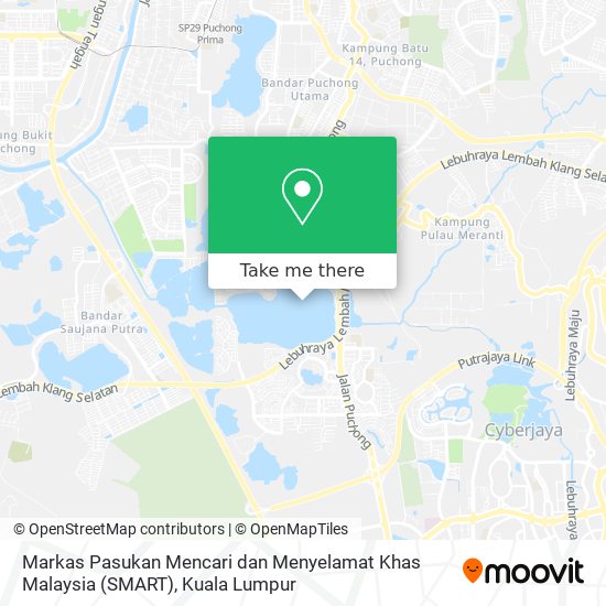 Markas Pasukan Mencari dan Menyelamat Khas Malaysia (SMART) map