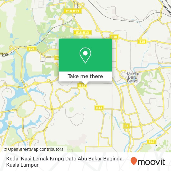 Peta Kedai Nasi Lemak Kmpg Dato Abu Bakar Baginda