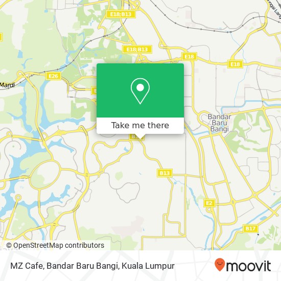 Peta MZ Cafe, Bandar Baru Bangi