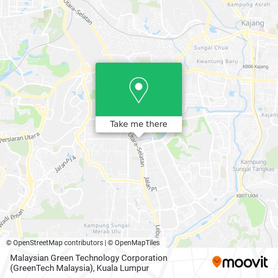 Malaysian Green Technology Corporation (GreenTech Malaysia) map