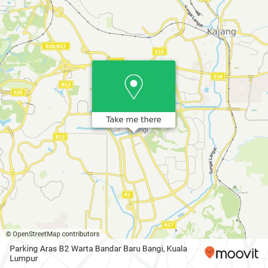 Parking Aras B2 Warta Bandar Baru Bangi map