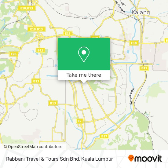 Peta Rabbani Travel & Tours Sdn Bhd