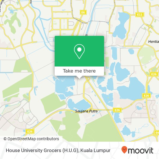 House University Grocers (H.U.G) map