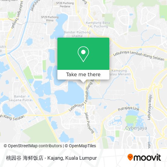 Peta 桃园谷 海鲜饭店 - Kajang