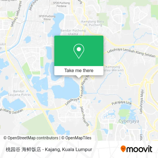 桃园谷 海鲜饭店 - Kajang map