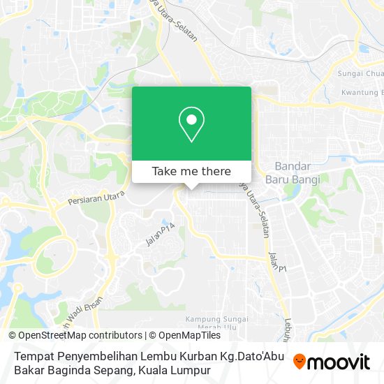 Peta Tempat Penyembelihan Lembu Kurban Kg.Dato'Abu Bakar Baginda Sepang