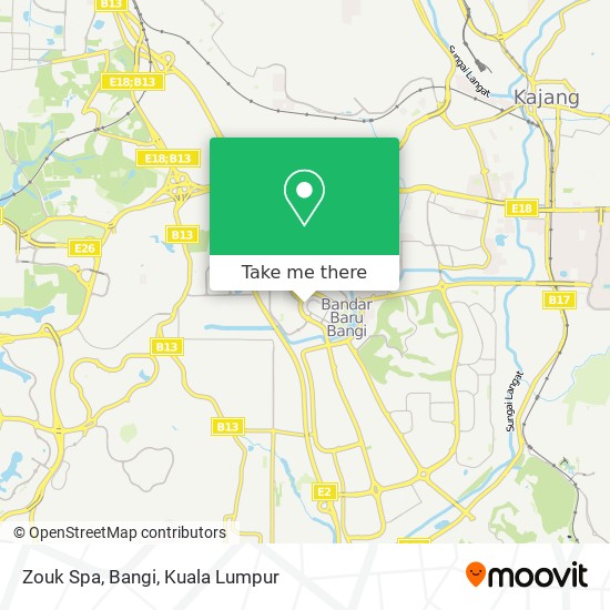 Zouk Spa, Bangi map