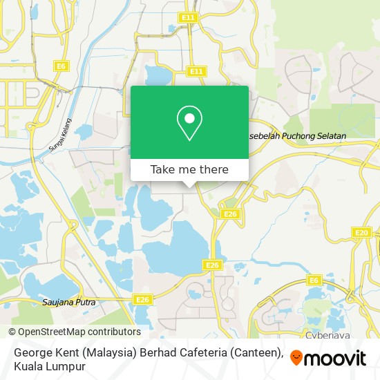 Peta George Kent (Malaysia) Berhad Cafeteria (Canteen)