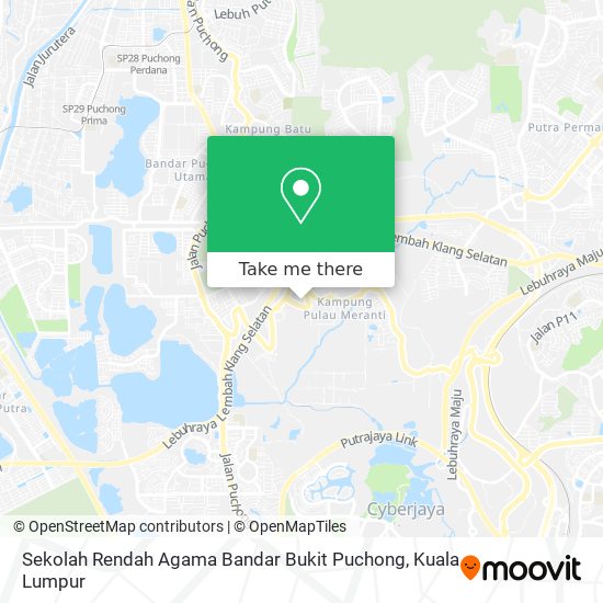 Peta Sekolah Rendah Agama Bandar Bukit Puchong