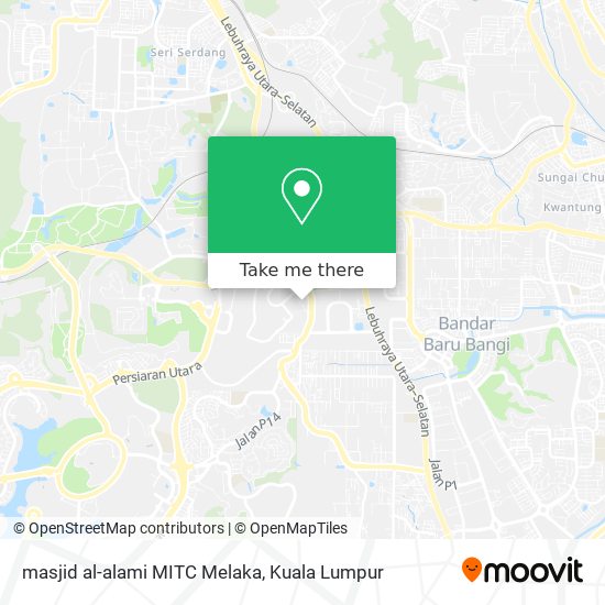 masjid al-alami MITC Melaka map