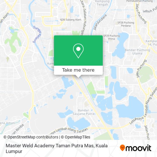 Peta Master Weld Academy Taman Putra Mas