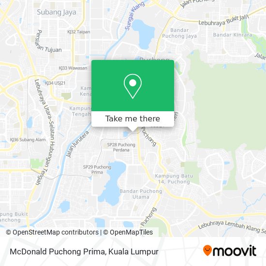 McDonald Puchong Prima map