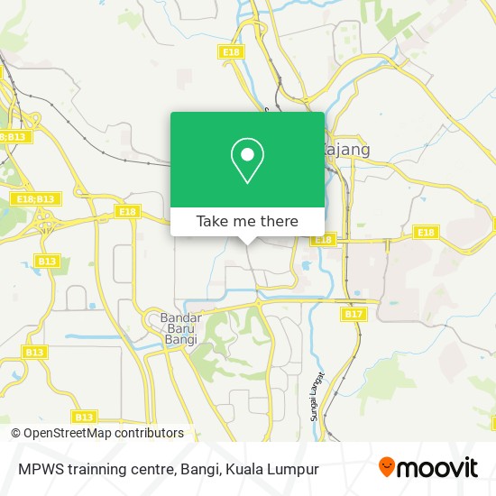 Peta MPWS trainning centre, Bangi
