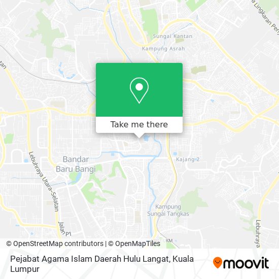 Peta Pejabat Agama Islam Daerah Hulu Langat