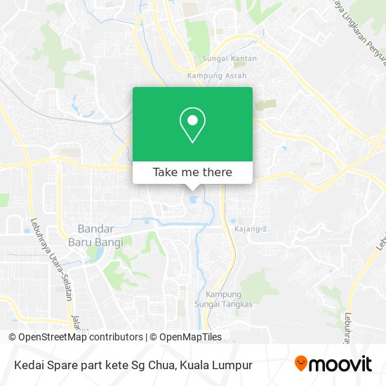 Kedai Spare part kete  Sg Chua map