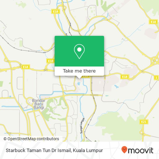 Peta Starbuck Taman Tun Dr Ismail