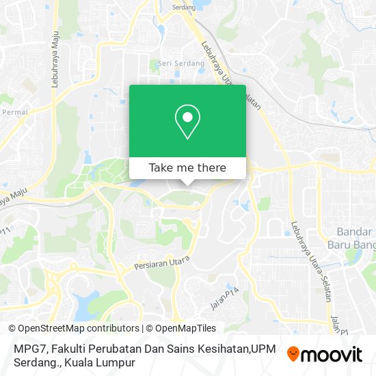 MPG7, Fakulti Perubatan Dan Sains Kesihatan,UPM Serdang. map