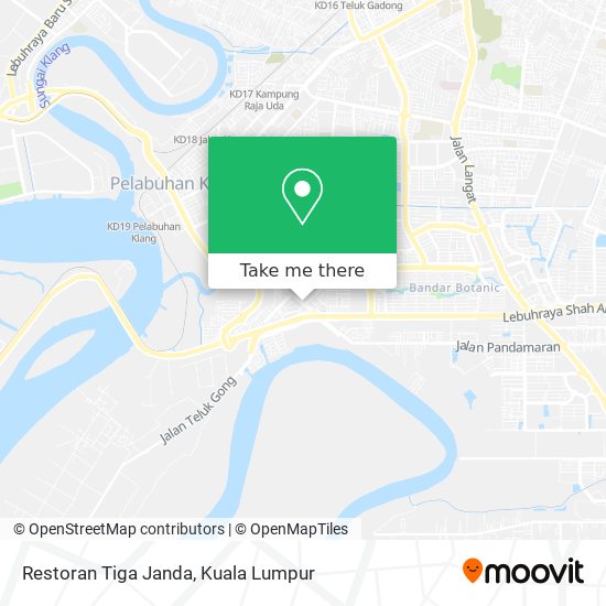 Peta Restoran Tiga Janda